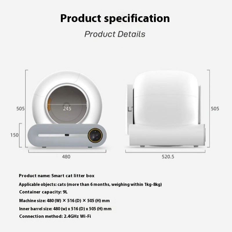 Automatic Litter Box Cat Toilet Smart Pooper Scooper LUBHUX